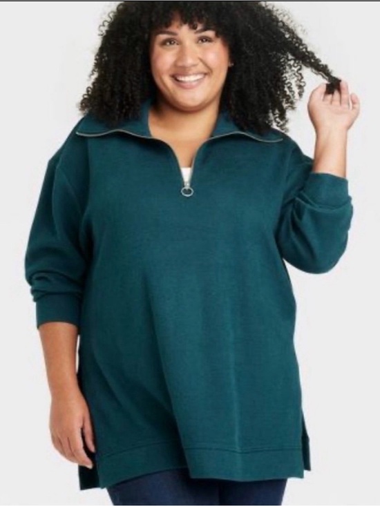 Ava & Viv Sweaters - Women's Quarter Zip Mock Turtleneck Pullover Sweater - Ava & Viv